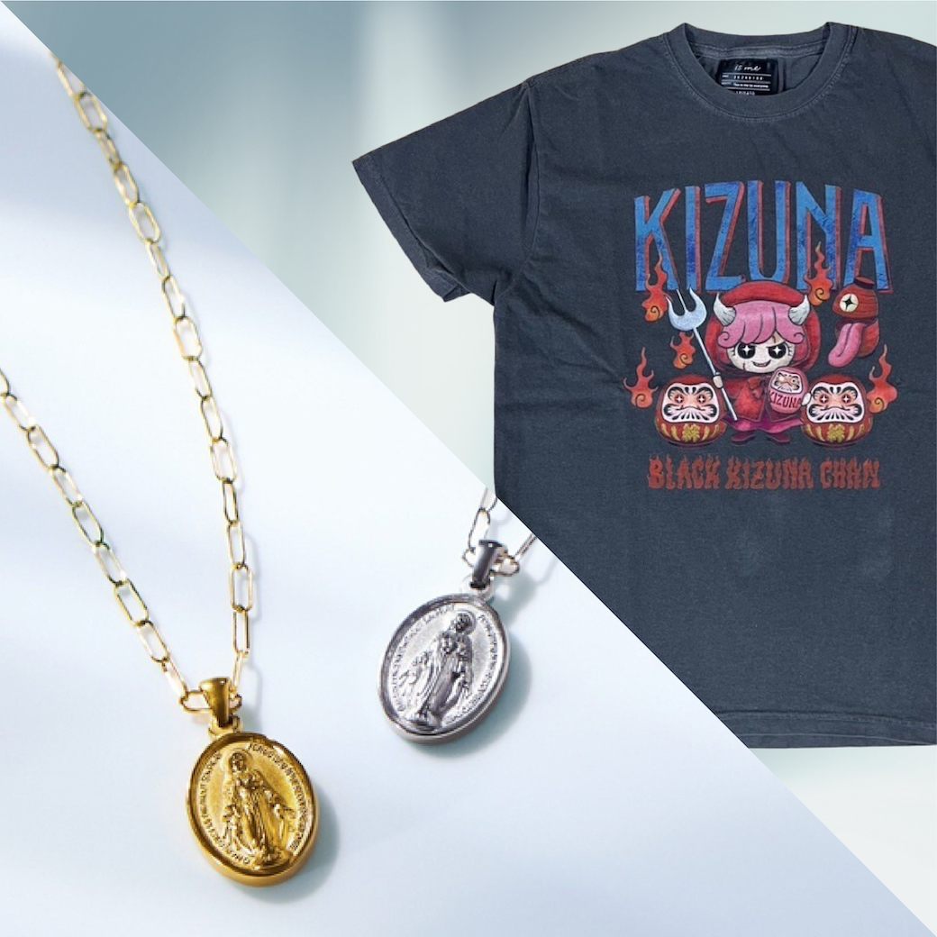 【予約】mamonicaネックレス × KIZUNAロックTシャツ セット（6月下旬発送予定）